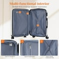 thumbnail image 6 of CONCETTA 3 Pcs ABS Hardside Luggage Sets, Lightweight Expandable Hard Shell Rolling Suitcase TSA Lock Spinner Wheel Suit Cases, White, 6 of 10