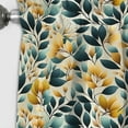 thumbnail image 3 of Designart "Botanical Harmony In Yellow And Teal" Botanical Blackout Curtain Single Panel, 3 of 4