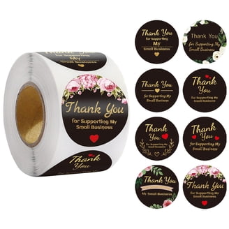 250 'Thank You For Your Order' Stickers On A Roll - Kraft Paper Labels For Small Business Packages & Gifts (3x5cm)