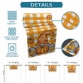 thumbnail image 6 of Cartoon Pumpkin Dwarf Maple Leaf Table Runner-36 Inch Long Orange White Plaid Table Runners Linen Burlap Tablerunner for Kitchen Dining Room Holiday Party, 6 of 6