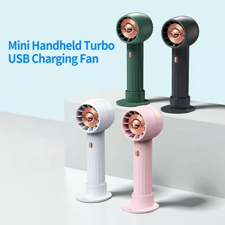

Xinwanna Cooling Fan Mute Powerful Bladeless Mini Handheld Turbo USB Charging Fan for Travel (Green)