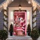 thumbnail image 1 of Adornos navideños, adornos navideños, regalos navideños, cubierta de puerta navideña, cortina de puerta de reno de Papá Noel, decoración festiva para fiestas, decoración de cubierta de puerta colgante, 1 of 6