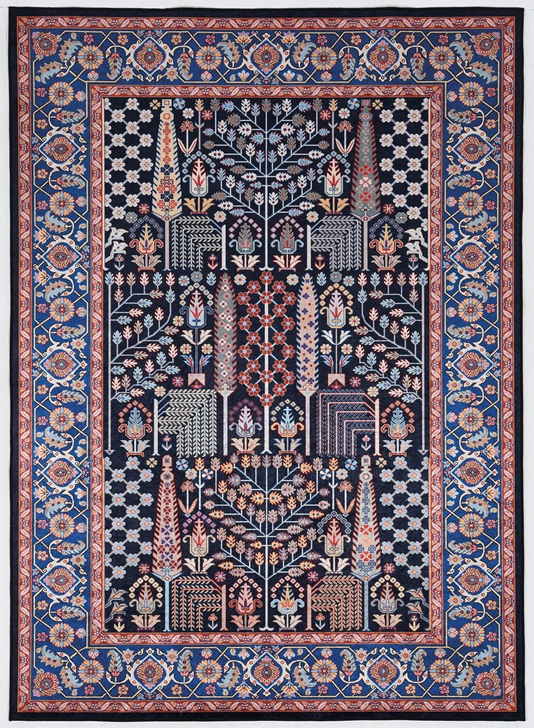 Emerald Martin Red & Navy 2'2" x 3'2" Accent Rug