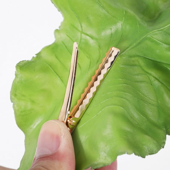 LEORX 2Pack Vegetable Hair Clips Lettuce Hair Accessory Green Resin Women