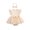 Apricot, variant on Baby Toddler Girls Rompers Dress 3 6 12 18 Months Round Neck Floral Print Mesh Skirt Hem Infant Bodysuits Jumpsuits with Headband