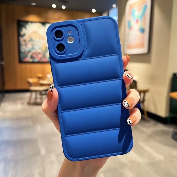 The Down Jacket Funda De Silicona Suave Para iPhone 11 12 13 14 Pro Max 14Plus Candy Bumper Protección Completa A Prueba De Golpes Cubierta Trasera DVCI