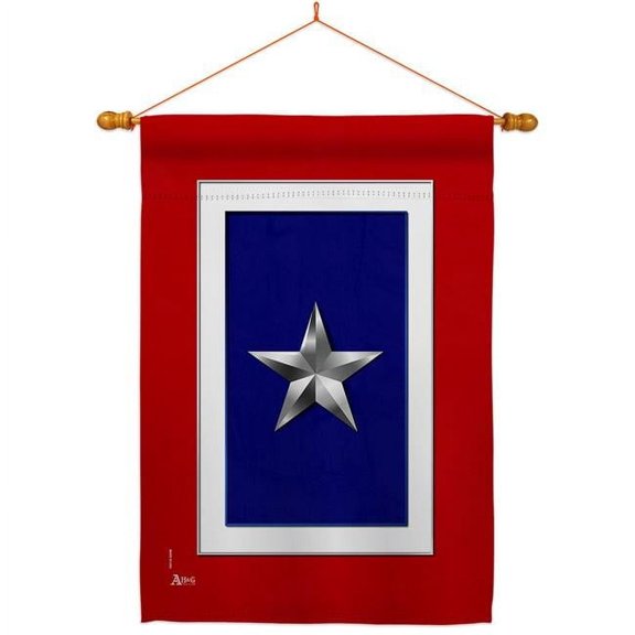 Americana Home & Garden HS141092-BO-03 28 x 40 in. Silver Star House Flag Set Armed Forces Military Service Double-Sided Decorative Vertical Flags & Decoration Banner Garden Yard Gift