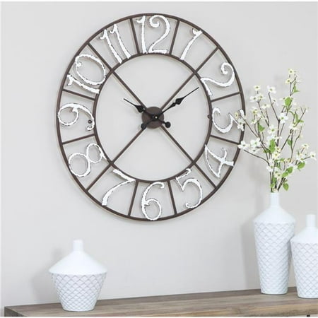 Aspire Home Accents 5926 Zandra Metal Wall Clock 44 Brown Canada - Large Metal Wall Clock Canada