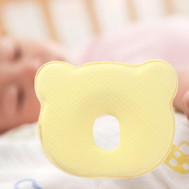 BELOVING Baby Head Pillow for Sleeping Infant Nursing Pillows Ergonomic Infant Pillow Yellow