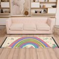 thumbnail image 2 of Yayeee Runner Rug for Bedroom 2'x6' Machine Washable Hallway Non Slip Mat, Beige Rainbow, 2 of 8