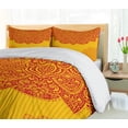 thumbnail image 4 of Ambesonne East Duvet Cover Sets, Retro Traditional Design, 2-King, Red Yellow, 4 of 6