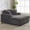 gray, variant on 60 Inch Oversized Upholstered Chaise Lounge, Modern Sleeper Sofa Bed with Armrests and Throw Pillows for Living Room Bedroom