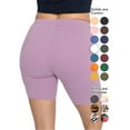 thumbnail image 3 of Stretch Is Comfort Women's Plus Size Cotton Biker Shorts Orchid Purple 5X, 3 of 6
