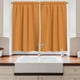 thumbnail image 2 of Ambesonne Honeycomb Kitchen Curtains, Orange Hexagons Print, 55"x30", Marigold and Brown, 2 of 3