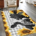 thumbnail image 2 of Area Rugs for Living Room Bedroom, Sunflower Cows 4'x6' Rug Washable Carpet Runner Indoor Outdoor, Farmhouse Floral Watercolor Botanical Plaid Non Slip Accent Floor Mats Rug for Kitchen, Office, 2 of 8