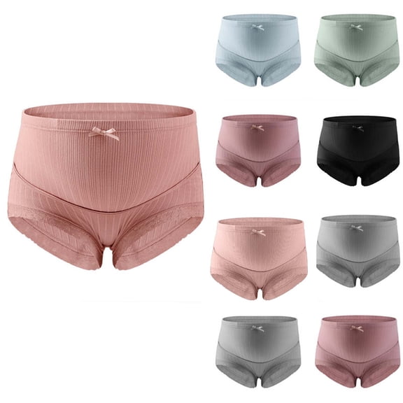 pstuiky Maternity Shorts Underwear High Waist Support Pregnancy Panties Adjustable Cotton Comfort Plus Size for Pregnant Women Pregnancy Workout Shorts