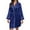 Navy, variant on Summer Robe for Women Lightweight 3/4 Sleeve Knee Length Spa Robe Sleepwear