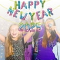ZZHAOYI Happy New Year DHF10 2025 Balloons, 16 Inch New Years Eve Party
