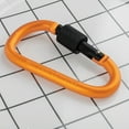 thumbnail image 1 of Mosquetón de aluminio en forma de D para actividades al aire libre, ideal para senderismo, camping y pesca - Paquete de 1 con cierre de rosca - Color dorado., 1 of 6