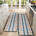 thumbnail image 4 of Kitchen Rugs Sets Of 2,Blue and Orange Geometric Boho Pattern Anti Fatigue Kitchen Mat Rugs Non Slip Washable,Decorative Kitchen Floor Mats for Kitchen,Sink,Laundry,17"x47"+17"x47", 4 of 5