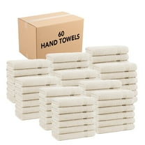 Host & Home Cotton Hand Towels (Bulk Case of 60) - 16x28 in., Soft & Absorbent - Ivory