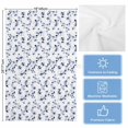 thumbnail image 5 of Blue Floral 1 Pack Kitchen Towel, Water Absorbent Dish Towel, Retro Blossom Flower Botanical Leaf Plant Decorative Hand Towels - Quick Drying Cloth for Cooking Baking, 18x28 Inch, 5 of 8