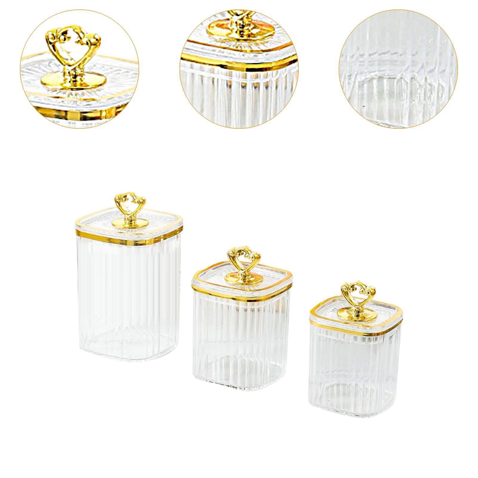 Baoblaze 3 Pieces Airtight Food Storage Container Grain Jar for Kitchen Wedding Candy