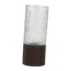 thumbnail image 2 of Jarrón de vidrio con base de madera, centro de mesa, florero moderno, florero minimalista. transparente, 2 of 9