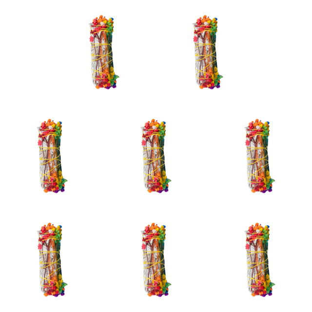 DQrwqpou Daisy Petal White Sage Floral Smudge Bundle Sticks para La Limpieza Del (C)