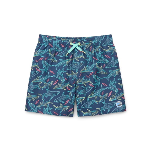 Laguna Boys Flash Shark Swim Trunks with UPF50, Sizes 4-20
