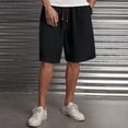 thumbnail image 2 of Mens Shorts 5 Inch Plus Size Cool Silk Quick Dry Shorts Loose Fit Lightweight Sports Beach Casual Summer Shorts Black 3XL, 2 of 6