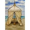 thumbnail image 2 of Biscardi, Nicholas 22x32 Black Ornate Wood Framed with Double Matting Museum Art Print Titled - Golden Beach Cabana, 2 of 4