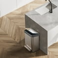 thumbnail image 3 of Home Zone Living 13 gal/50 Liter Large Trash Can in Stainless Steel, 3 of 7