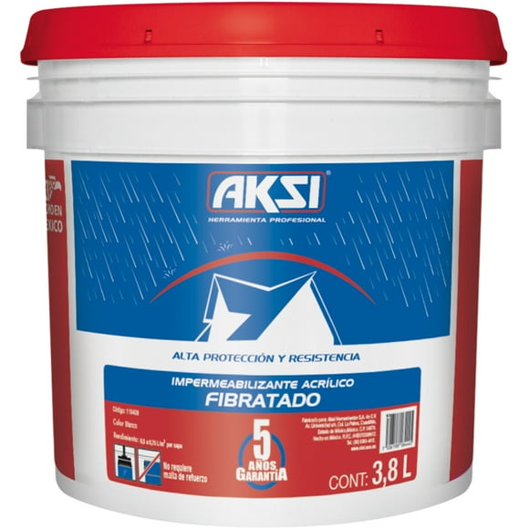 Impermeabilizante Fibratado Aksi Galón 3.8 L Rojo