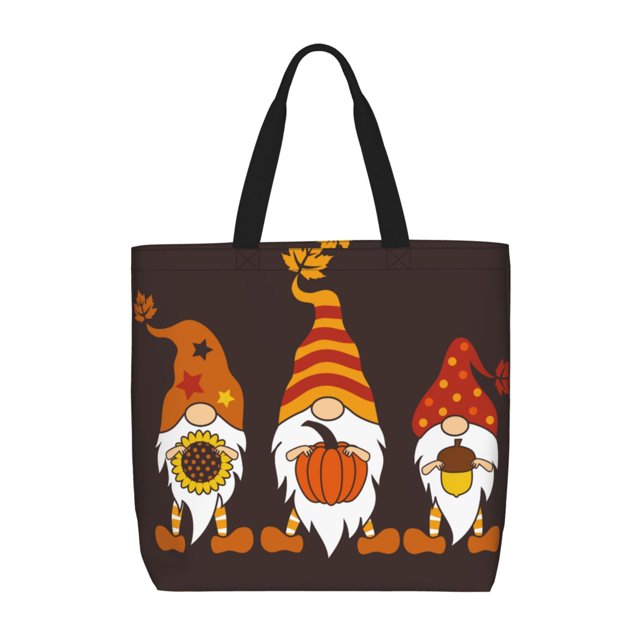 Balery Fall Gnomes Bolsa de Mano para Mujeres con Cremallera, Bolsa de Gimnasio con Compartimentos, Bolsa para Laptop, Bolsa para Trabajo