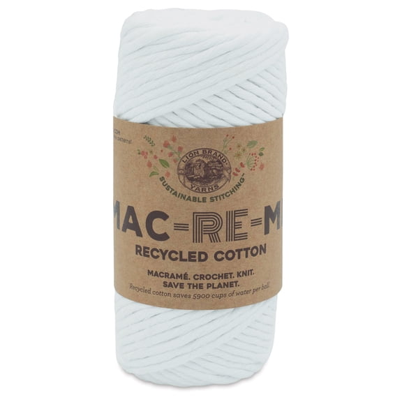 Lion Brand Mac-Re-Me Yarn-White