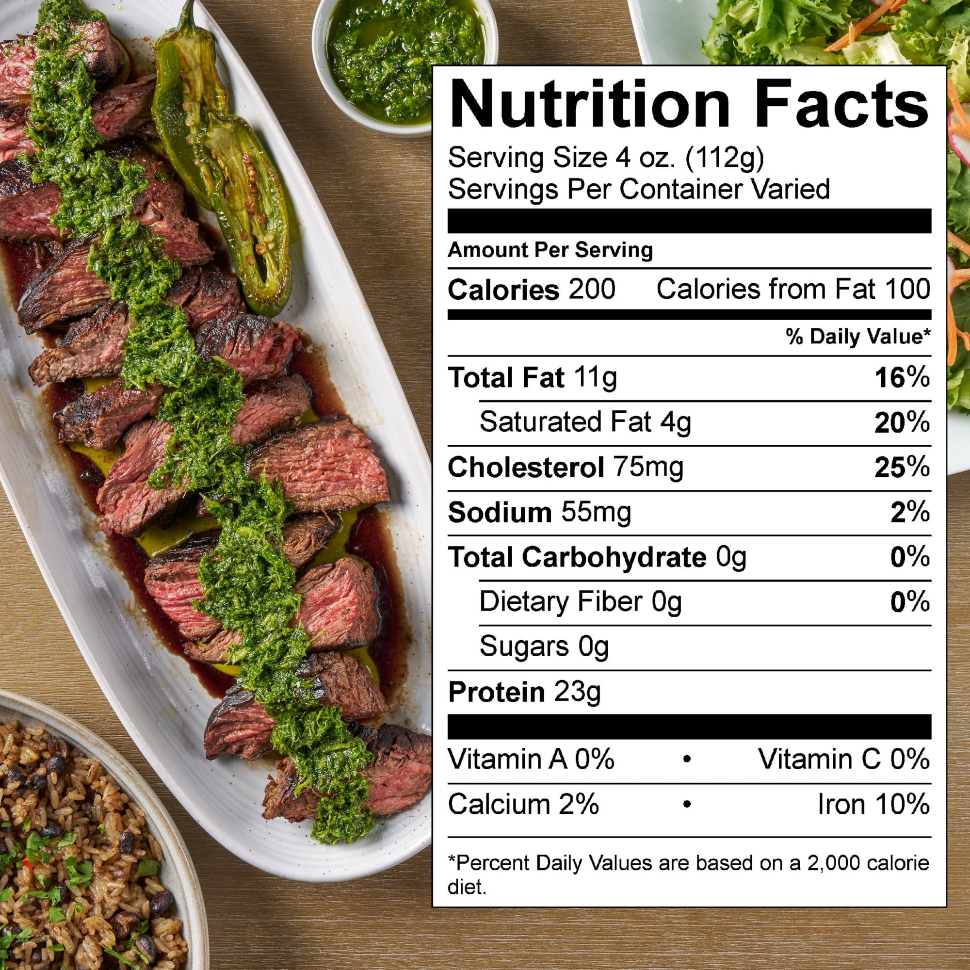 Sirloin Flap Steak for Churrasco, Choice Angus Beef, 2 per Tray, Fresh, 1.25 - 2.25 lb