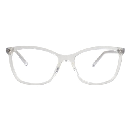 Women's M America Malta Rx'able Eyeglasses, Square, Plastic, Crystal Clear, 1 Pair