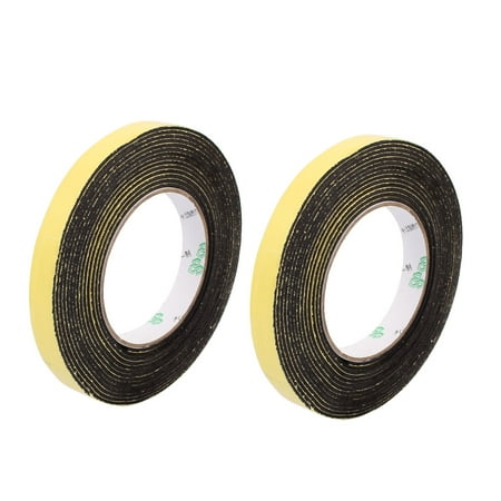 

2Pcs 15x2mm Single Sided Adhesive Shockproof Anti-noise Foam Tape 5M Long