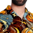 thumbnail image 5 of Basketball Men's Spread Collar Poplin Beach Shirts - Casual Printed Button Down Short Sleeve Summer Tops for Unisex, 5 of 6