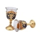 thumbnail image 5 of 2 piezas de copas de vino en relieve, copas de brindis, mini copa de comunión, mini copa para azul y dorado, 5 of 9