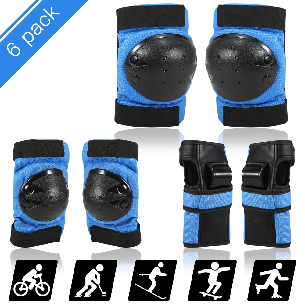 6 pièces/ensemble coudières genouillères patinage protecteur Skateboard vélo sport équipement de protection équitation rouleau poignet garde enfants adultes BMX