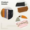 thumbnail image 3 of Leather Glasses Pouch, 24 Packs Soft Sunglasses Storage Bags, Assorted Colors Eyewear Cases, Slim Protective Holder, Lightweight Leather Slip Cover for Reading Glasses, 3 of 5