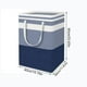 thumbnail image 3 of Cesta grande de la ropa sucia - Cesta de almacenamiento portátil plegable | Capacidad de 75 litros | Tela Oxford duradera con recubrimiento de lino | Diseño vertical de estructura metálica | Asas, 3 of 7