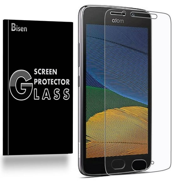 Motorola Moto G5 Plus (2016) / Motorola Moto G Plus (5th Gen, 2016) [3-Pack BISEN] 9H Tempered Glass Screen Protector, Anti-Scratch, Anti-Shock, Shatterproof, Bubble Free
