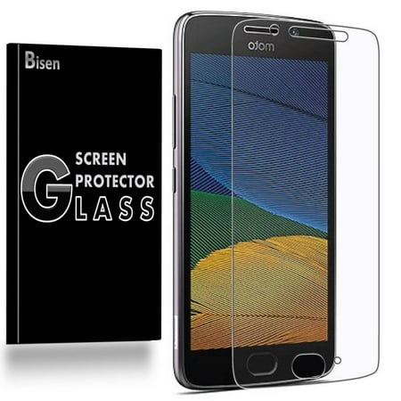 Motorola Moto G5 Plus [3-Pack BISEN] Tempered Glass Screen Protector, BISEN, Anti-Scratch, Anti-Shock, Shatterproof