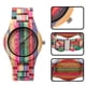 thumbnail image 5 of Reloj De Madera De Bambú Colorido Hecho A Mano, Reloj Respetuoso Con El Medio Ambiente Natural, Reloj De Cuarzo De Madera Simple matsuzay AP007586-02, 5 of 6