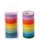 thumbnail image 5 of Matsuzay 10 rollos de cinta adhesiva fácil de colorear disponible para papel adhesivo decorativo Washi Rainbow DIY Artesanía, 5 of 6
