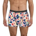 thumbnail image 2 of Goofa Hand Painted Abstract Leopard Print Printed Men's Boxer Briefs Underwear, Moisture-Wicking Underwear, Trunk,Soft and Breathable Cotton Underwear-, 2 of 9