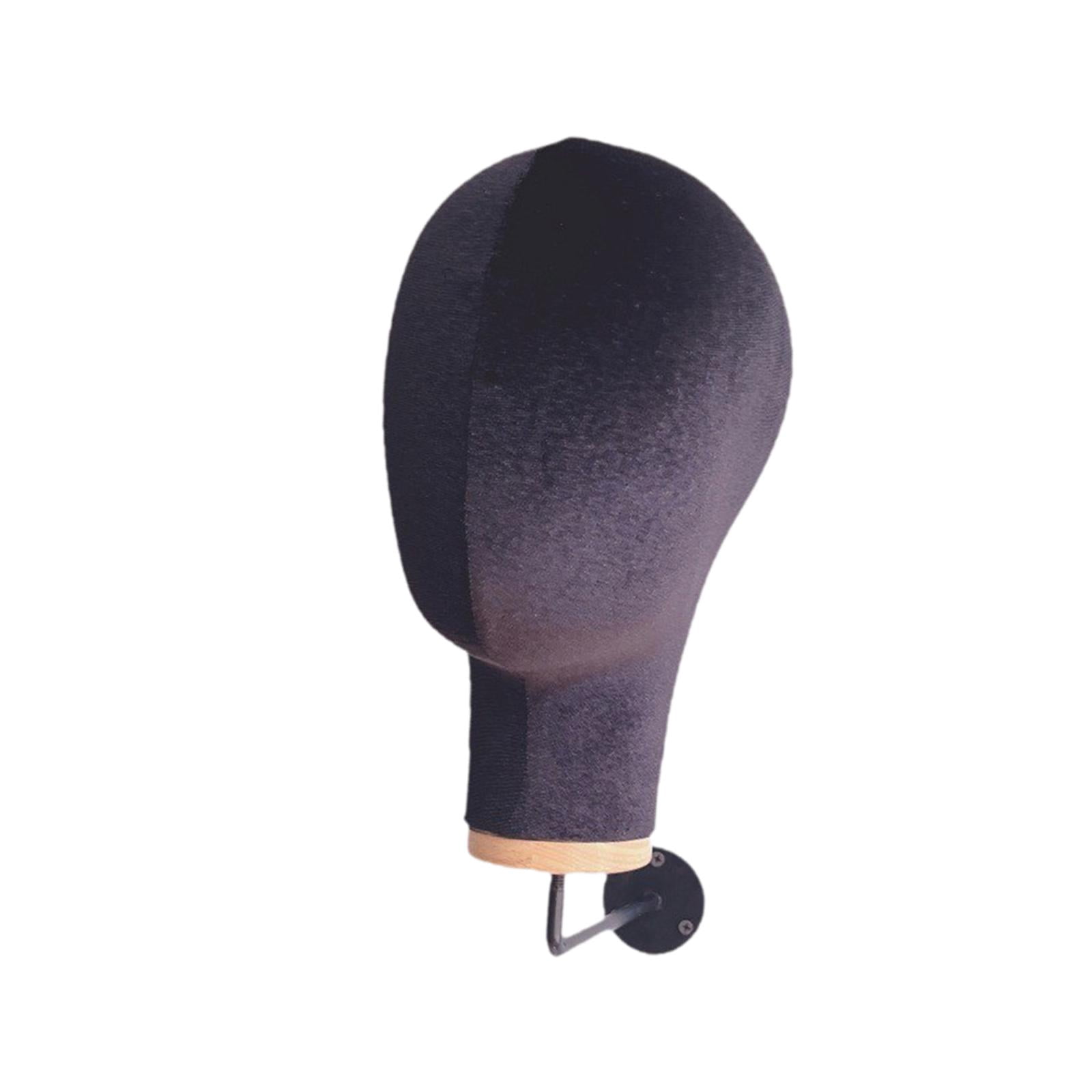 Serenable Mannequin Head, Wall Mount Stand Sturdy Wall Hat Rack, Fashion Lightweight Manikin Head Holder for Home Shopping Mall Black